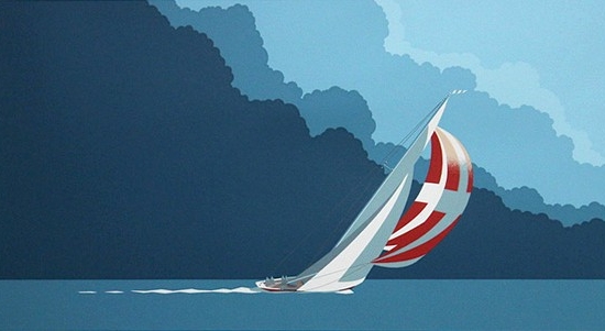 キース・レイノルズの絵画作品　タイトルは、 ゲールワーニング